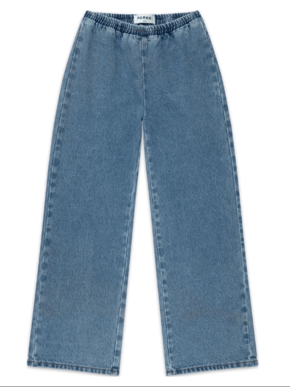 PARKE Elastic Denim Pants Size: Medium Color: Medium Blue Wash